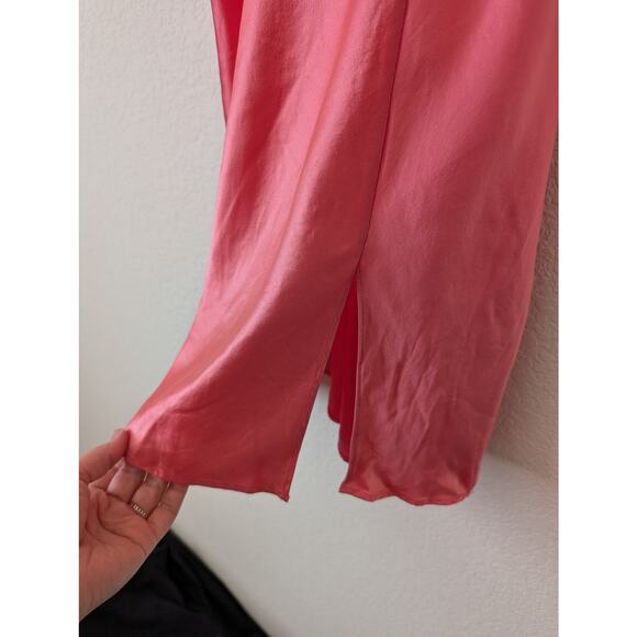 VTG Victorias Secret Slip Dress Small Pink Babydoll Mini 90s Y2K Femme 100% Silk - Picture 5 of 8